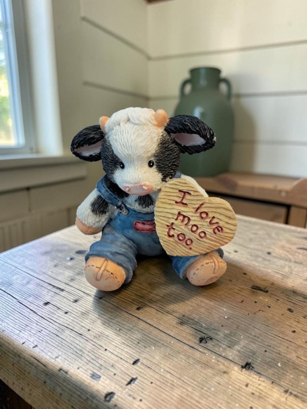 1994 Enesco Mary Moo Moos I Love Moo Too 104728 Gift Figurine Vintage Cow